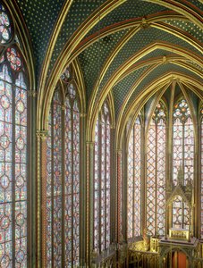 Interiér horní kaple při pohledu na východ, započatý 1239-43 od French School