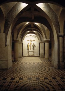 Vnitřní pohled na Cathedrale de Metz (Moselle). od French School
