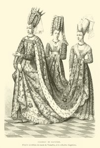 Isabeau Bavorská (rytina) od French School