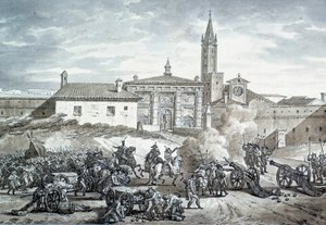 Italský venkov: obsazení Verony francouzskou armádou Napoleona Bonaparta (1789-1821). Anonymní kresba kolem roku 1797. Paříž, muzeum Louvre od French School