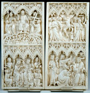 Diptych ze slonoviny od French School