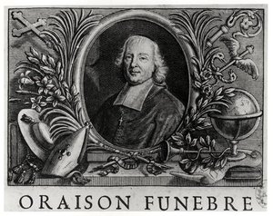 Jacques Benigne Bossuet (1627-1704), frontispis Oraison Funebre od Bossueta od French School