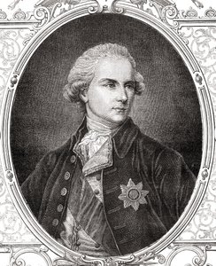 James Harris, 1. hrabě z Malmesbury, z knihy Louise Blanca (1811-82) "Histoire de la Revolution Francaise". od French School