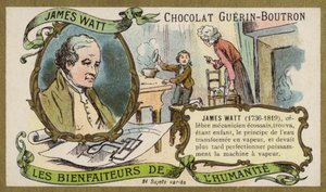 James Watt , skotský inženýr a vynálezce (chromolitho) od French School