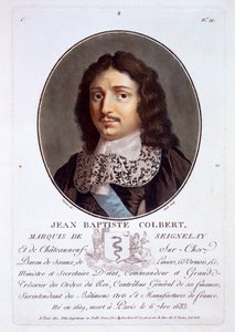 Jean-Baptiste Colbert, markýz de Seignelay, z Portréty velkých mužů, slavných žen a nezapomenutelných námětů Francie, vydané 1787-92 od French School