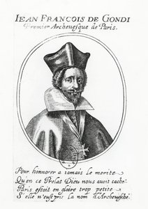 Jean-Francois de Gondi (rytina) od French School