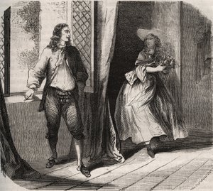 Jean Baptiste (Jean-Baptiste) Poquelin, dit Moliere (1622-1673) navrhl komikovi Mademoiselle de Brie (Catherine Leclerc du Rose od French School