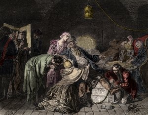 Jean Calas, kalvínský obchodník obviněný z vraždy od French School