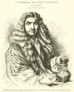 Jean Chabert, parfumér v Lyonu, v sedmnáctém století (rytina) od French School