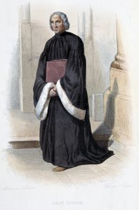 Jean de Gerson, francouzský kazatel a teolog (1363-1429) - v „“Le Plutarque francais““, od Mennechet, Paříž od French School