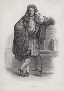 Jean de La Bruyere, francouzský filozof, moralista a autor (rytina) od French School