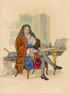 Jean de la Fontaine (barevná rytina) od French School