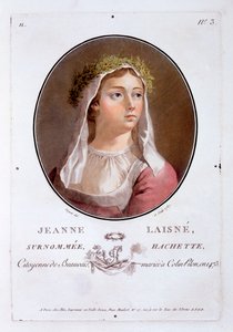 Jeanne Laisne, z Portréty skvělých mužů, slavných žen a nezapomenutelných předmětů Francie, vydané 1787-92 od French School