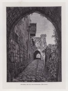 Jeruzalém, místo strastiplné cesty, současný stav (rytina) od French School