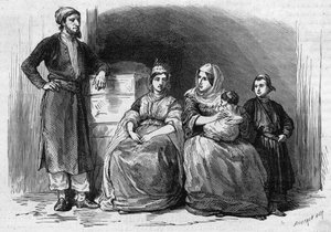 Židovská populace Tetouan (Tetuan) v Maroku: členové židovské rodiny od French School