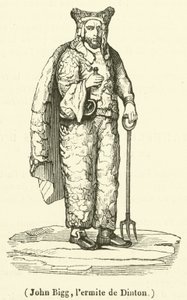 John Bigg, poustevník z Dintonu (rytina) od French School