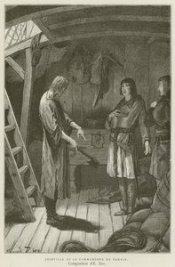 Joinville And The Commander Of The Temple (rytina) od French School