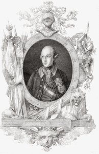 Josef II., z knihy "Histoire de la Revolution Francaise" od Louise Blanca (1811-82) (rytina) od French School