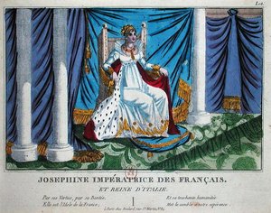 Josephine (1763-1814) francouzská císařovna a královna Itálie (barva lito) od French School
