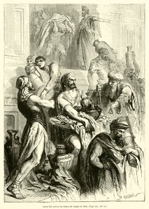 Josias fait enlever les tresors du temple de Baal (rytina) od French School