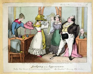 Soudě podle vzhledu, číslo 76 v Busbys Humourous Etchings, vyryté Thomasem Busbym (fl.1804-21) 1828 od French School