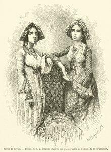 Jewesses of Ceylon (rytina) od French School