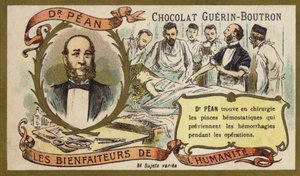Jules Pean , francouzský chirurg (chromolitho) od French School