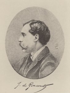 Jules de Goncourt , francouzský romanopisec (rytina) od French School