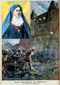 Julienne Duguesclin (1377-1404) benediktinská jeptiška, ilustrace „Le Petite Journal“ z 23. července 1894 (rytina) od French School