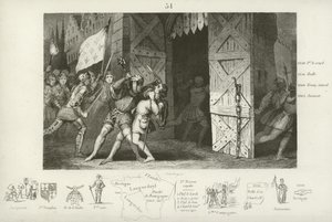 Zabití Etienna Marcela, probošta pařížských obchodníků, Jean Maillard, Paříž, červenec 1358 od French School