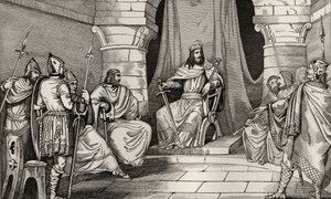 Král Charibert (521-67) v Radě s magistráty, z 