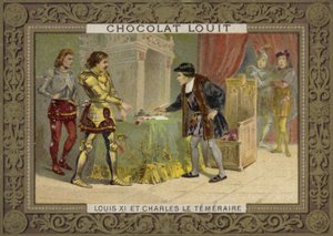 Francouzský král Ludvík XI. a Karel Smělý, vévoda burgundský od French School