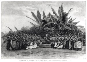 Král Toffa (r.1874-1908) a jeho dvůr, Dahomey, 1892 od French School