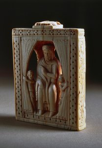 Král, slonovinová šachová figurka, Francie od French School