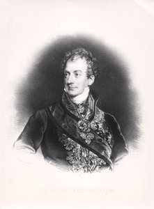 Klemens Wenzel Nepomuk Lothar (1773-1859) kníže z Metternich-Winneburgu, kolem 1815 od French School