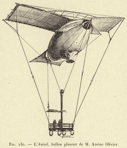 Avisol, kluzák balón od M Arsene Olivier (rytina) od French School