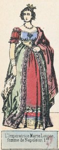 Císařovna Marie Louise, manželka Napoleona 1. (barevná rytina) od French School