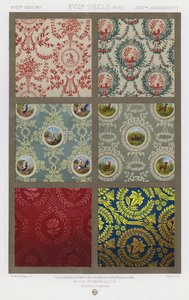 Ornament Of Fabrics: XVIII. století, XVIIIe Siecle (konec), XVIIItes Jahrhundert (barevné lito) od French School