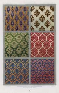 Ornament of Fabrics: XVIth Century, XVIe Siecle, XVItes Jahrhundert (barevné lito) od French School