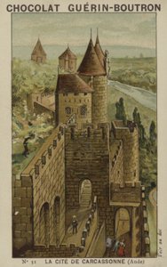 Město Carcassonne, Aude od French School