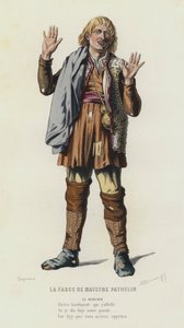 La Farce De Maistre Pathelin (barevná rytina) od French School