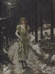 La Fee au Gui (Víla jmelí) (barevné lito) od French School