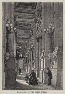 La Loggia Pařížské opery (rytina) od French School
