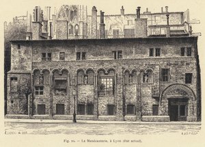 The Manecanterie, v Lyonu, současný stav (rytina) od French School