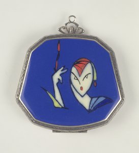 La Mode Femme Fatale Powder Compact, francouzština, 1920-30 (smalt) od French School