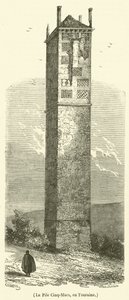 The Pile Cinq-Mars, v Touraine (rytina) od French School
