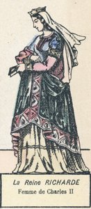 Queen Richard, manželka Karla II. (barevná rytina) od French School