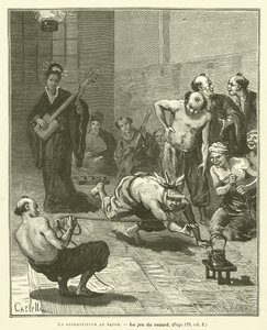 Pověra v Japonsku (rytina) od French School