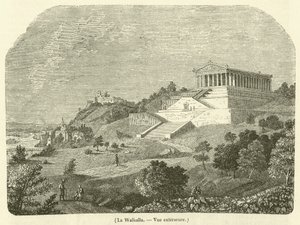 Valhalla, Vnější pohled (rytina) od French School