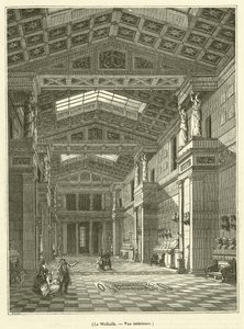 Walhalla, pohled do interiéru (rytina) od French School